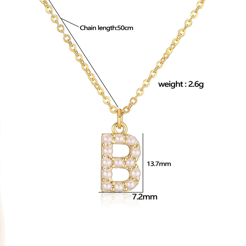 Preorder: Initial Pearl Charm Necklace