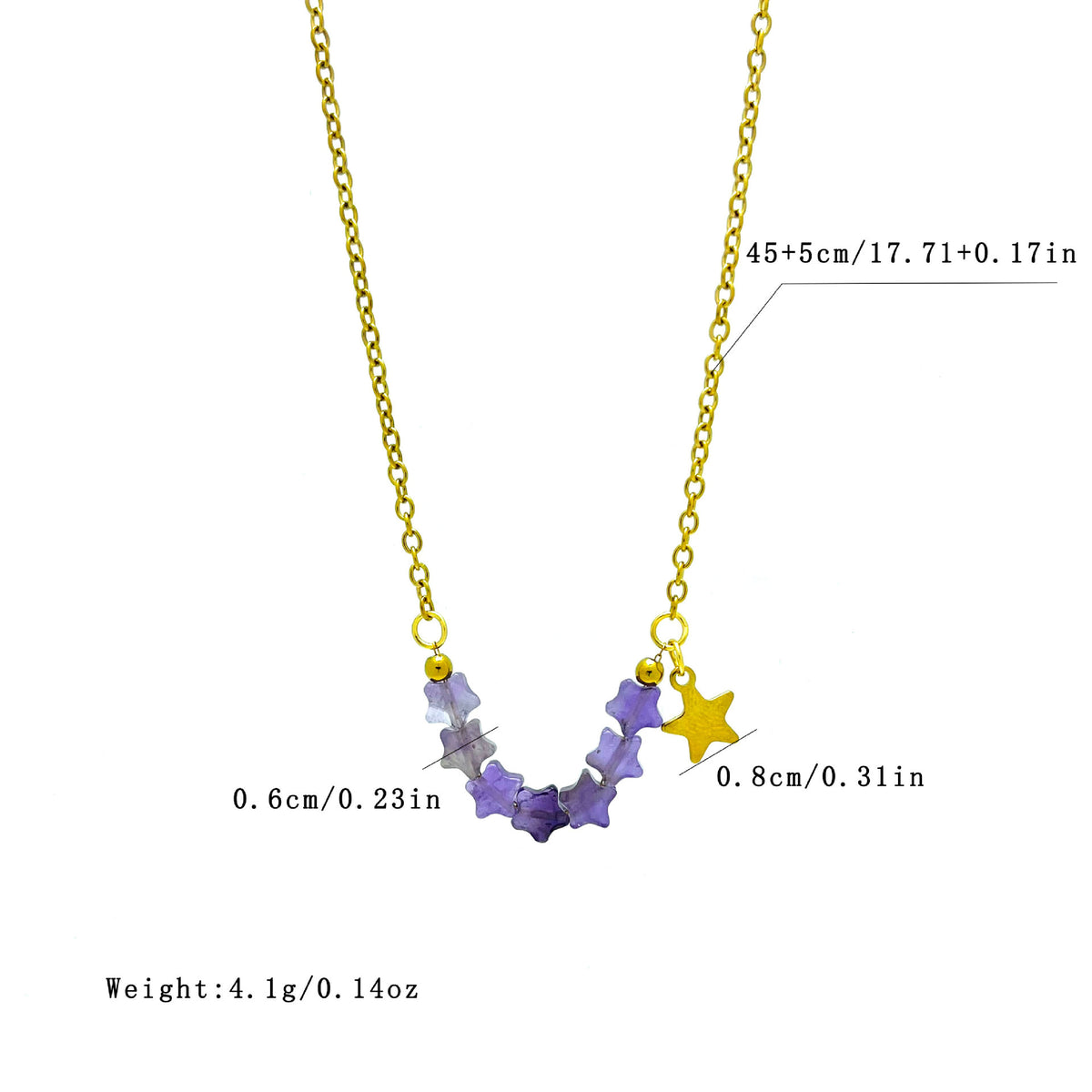 Starry Skies Natural Stone Charm Necklace