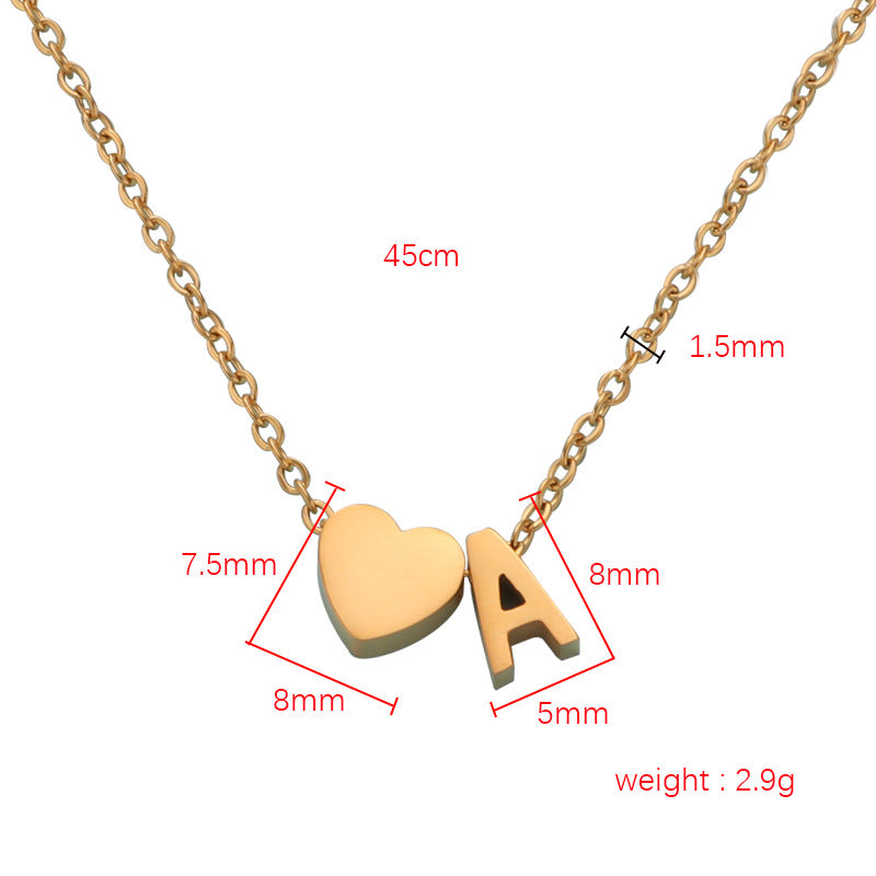 Preorder: Heart and Initial Charm Necklace
