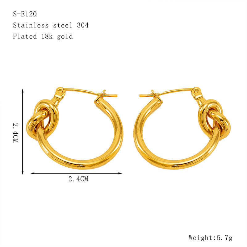 Preorder: Knotted Hoop Earrings