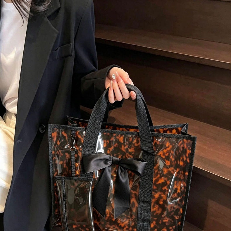 Tortoise Luxe Tote and Pouch Set