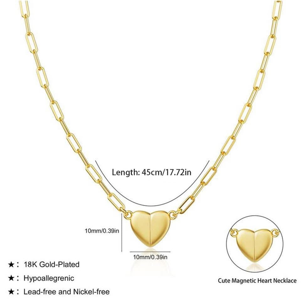 PREORDER: Golden Embrace Magnetic Heart Necklace