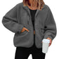 Fleece Button Down Sherpa Jacket