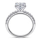 *Brilliant Round Cut Engagement Style Ring- SILVER SIZE 5