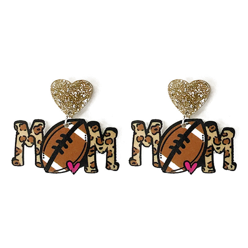 *Sports Mom Acrylic Earrings*