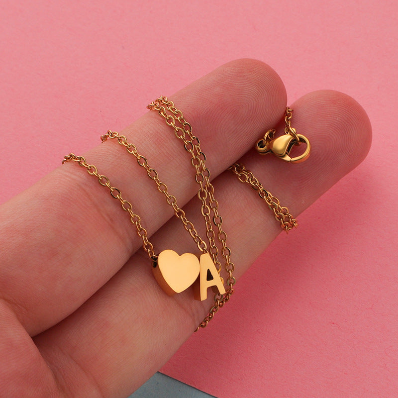 Preorder: Heart and Initial Charm Necklace