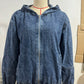 Washed Denim Style Hooded Jacket