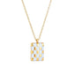 Golden Mosaic Pendant Necklace