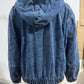 Washed Denim Style Hooded Jacket