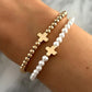 Pearl Cross Bracelet SET