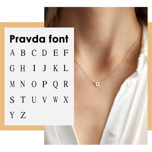 Stainless Dainty Initial Necklace- GOLD N