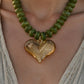 Autumn Heart Beaded Necklace