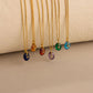 Golden Birthstone Drop Necklace