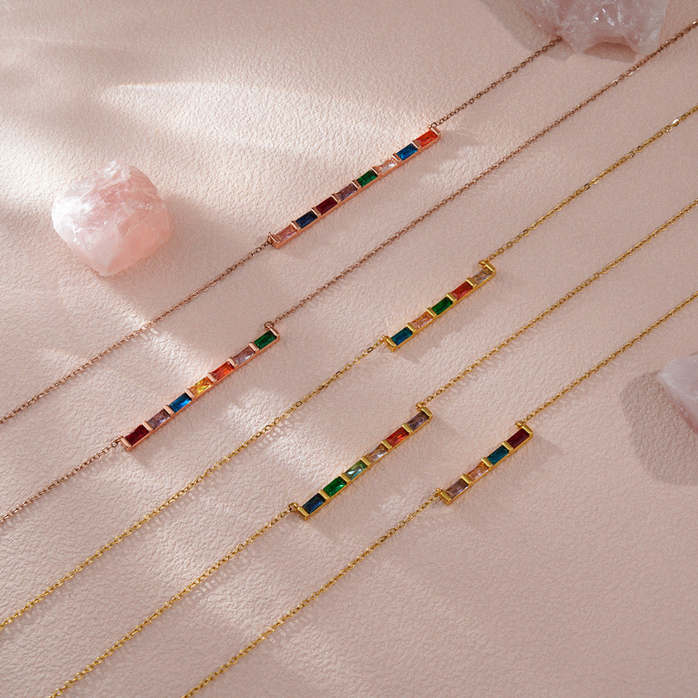 PREORDER: Radiant Moments Birthstone Bar Necklace