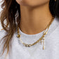 PREORDER: Trendy Stainless Steel Gold Plated Charm Necklace