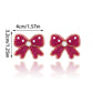 Beaded Holiday Bow Earrings