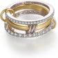 Preorder: Mixed Metal Pavé Link Rings