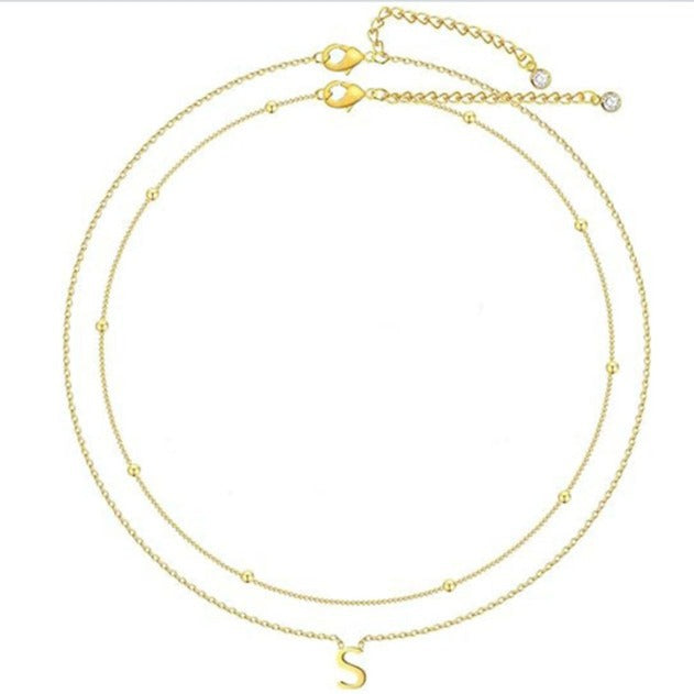 Layered Initial Necklace