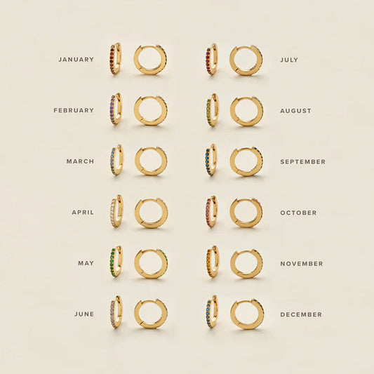 Birthstone Hoops- GOLD SEPTEMBER
