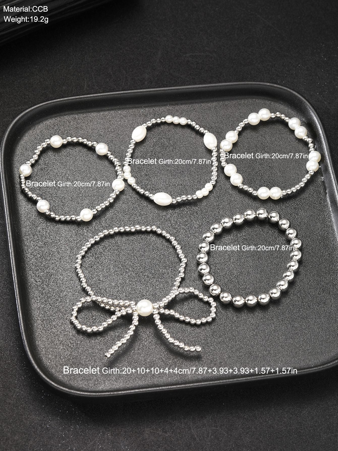 Chic Bow Beaded Stack