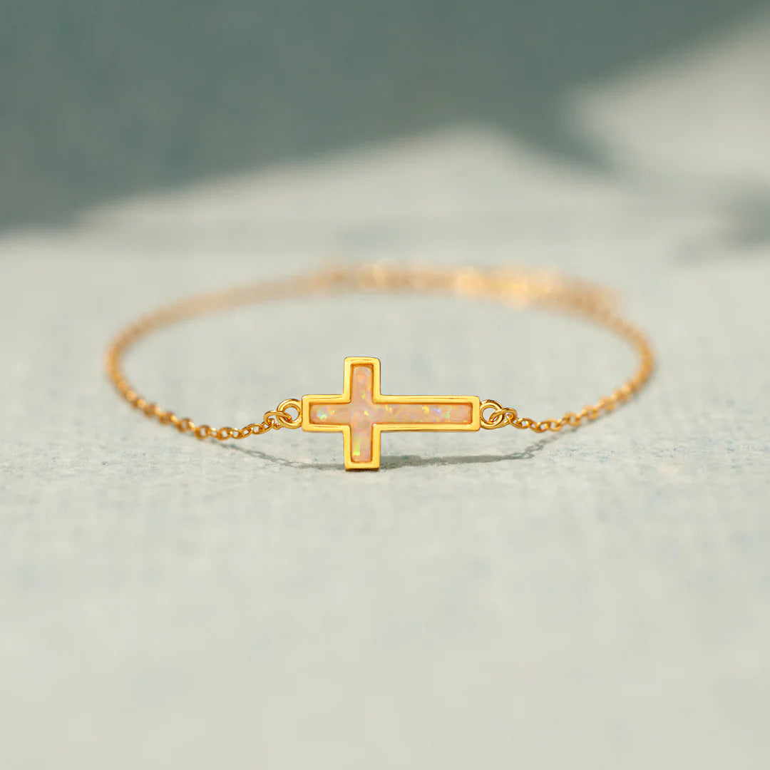 Preorder: Sterling Elegant Cross Bracelet