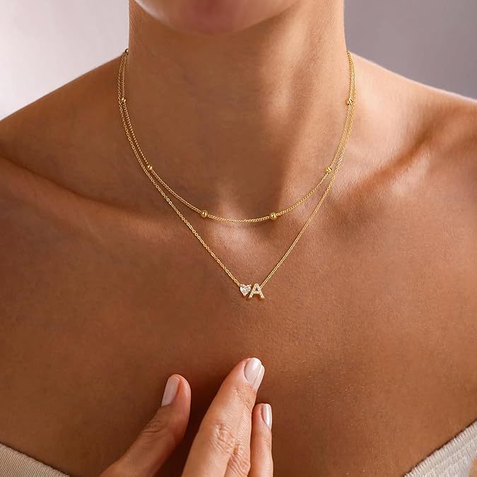 The Sparkle Initial Charm Necklace
