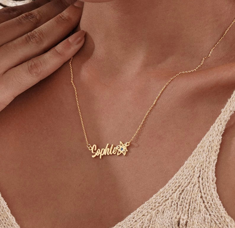 RERUN: Radiant Roots Name and Flower Necklace