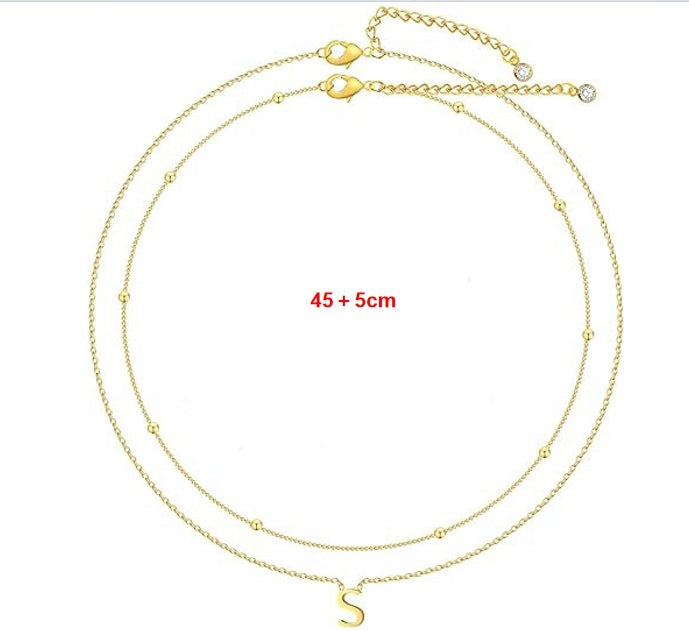 Layered Initial Necklace