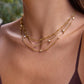 Preorder: Triple Layer Bar and Bezel Necklace Set