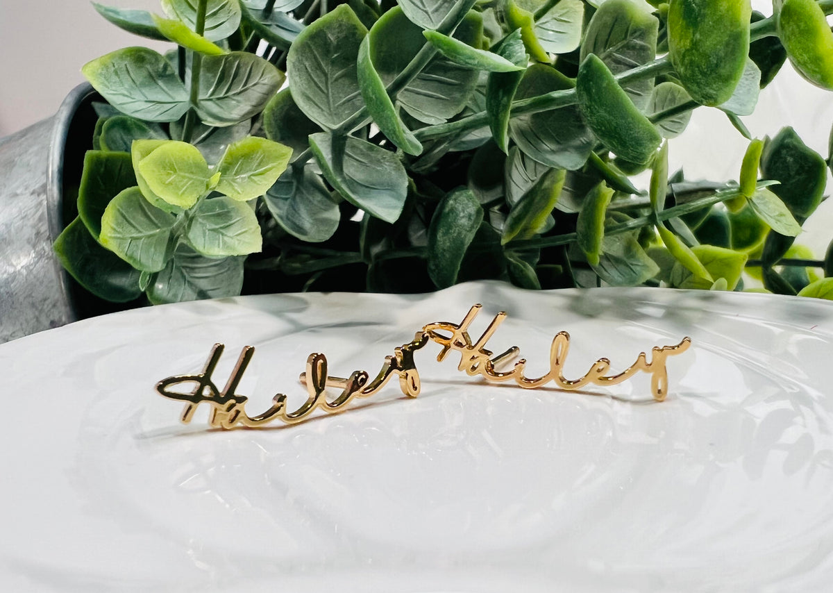 *RERUN: Cursive Name Ear Climbers*