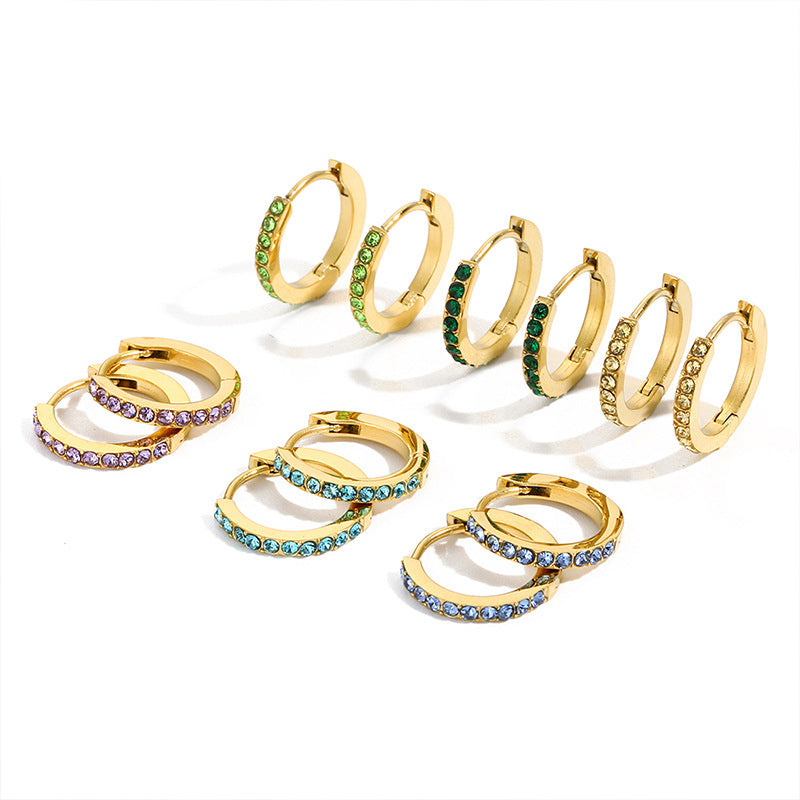 Birthstone Hoops- GOLD SEPTEMBER