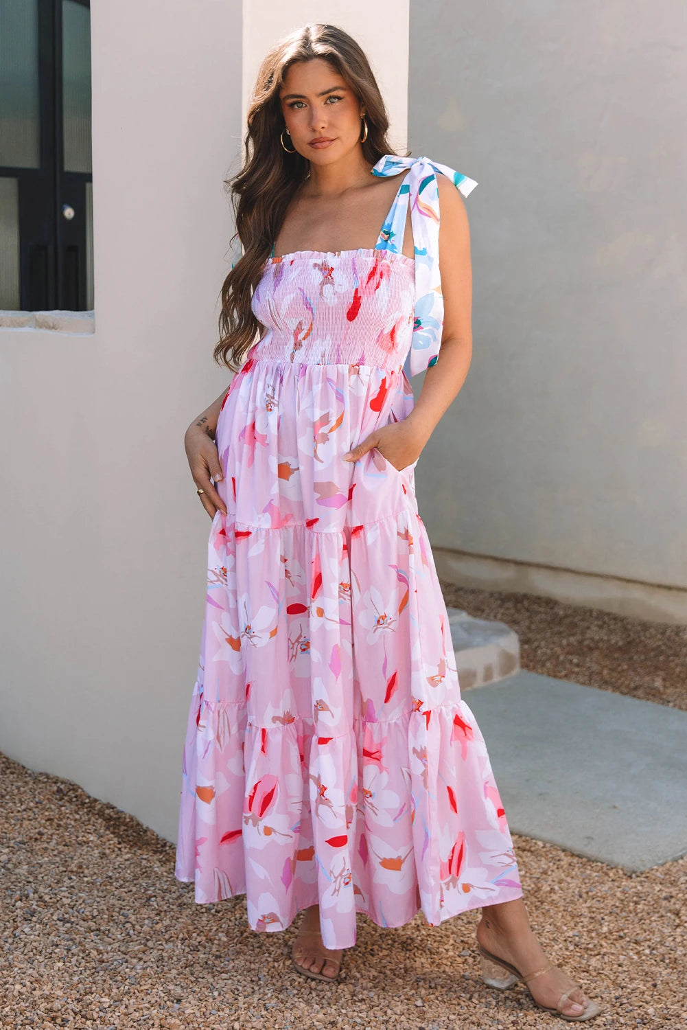 Blush Blossom Maxi Dress