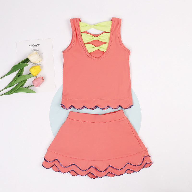 Girls Scallop Edge Activewear Set