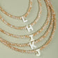Preorder: Neutral Crystal Beaded Initial Necklace