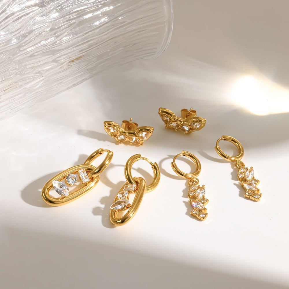 Golden Glow Crystal Earring Collection
