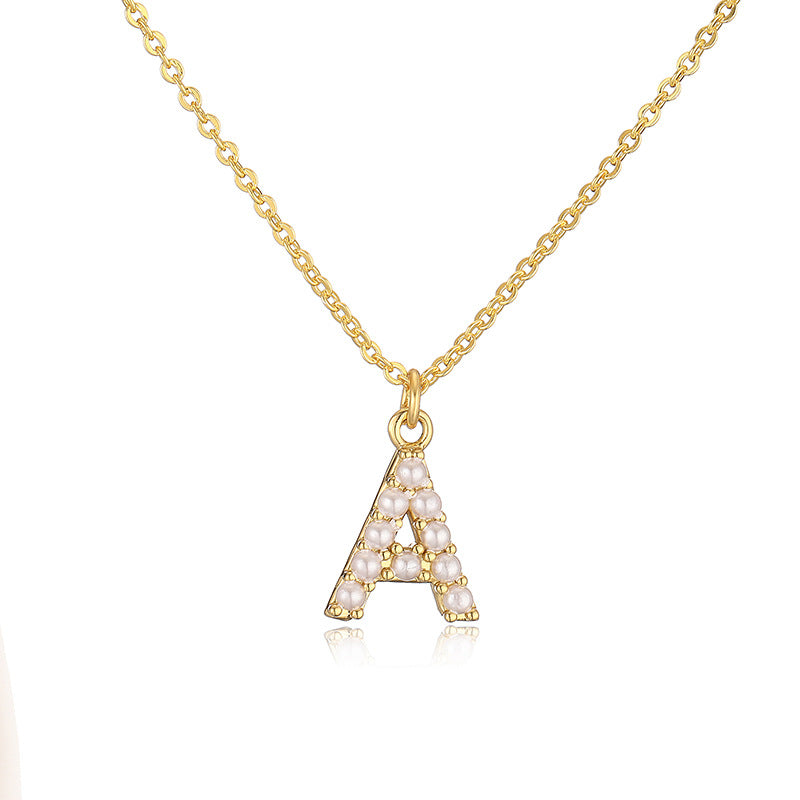 Preorder: Initial Pearl Charm Necklace
