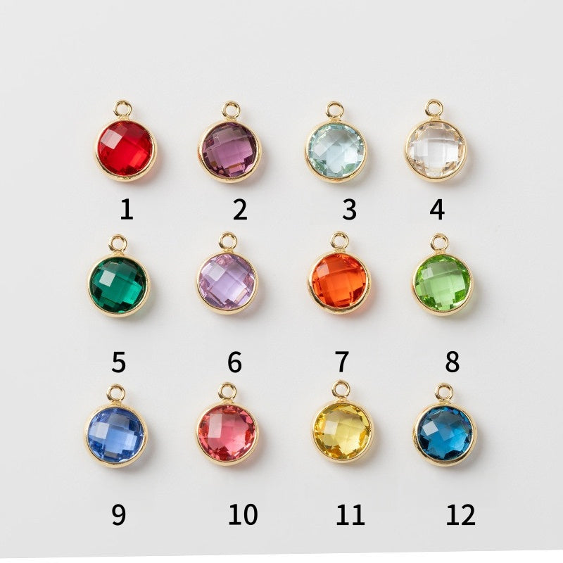 PREORDER: Initial Necklace with Birthstone Accents
