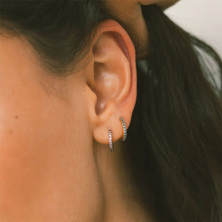 Birthstone Hoops- GOLD SEPTEMBER