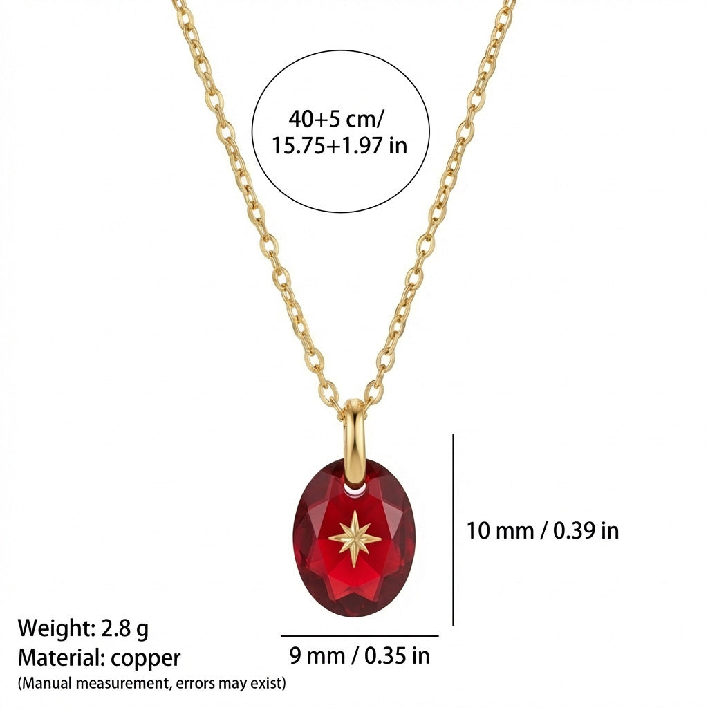 Golden Birthstone Drop Necklace