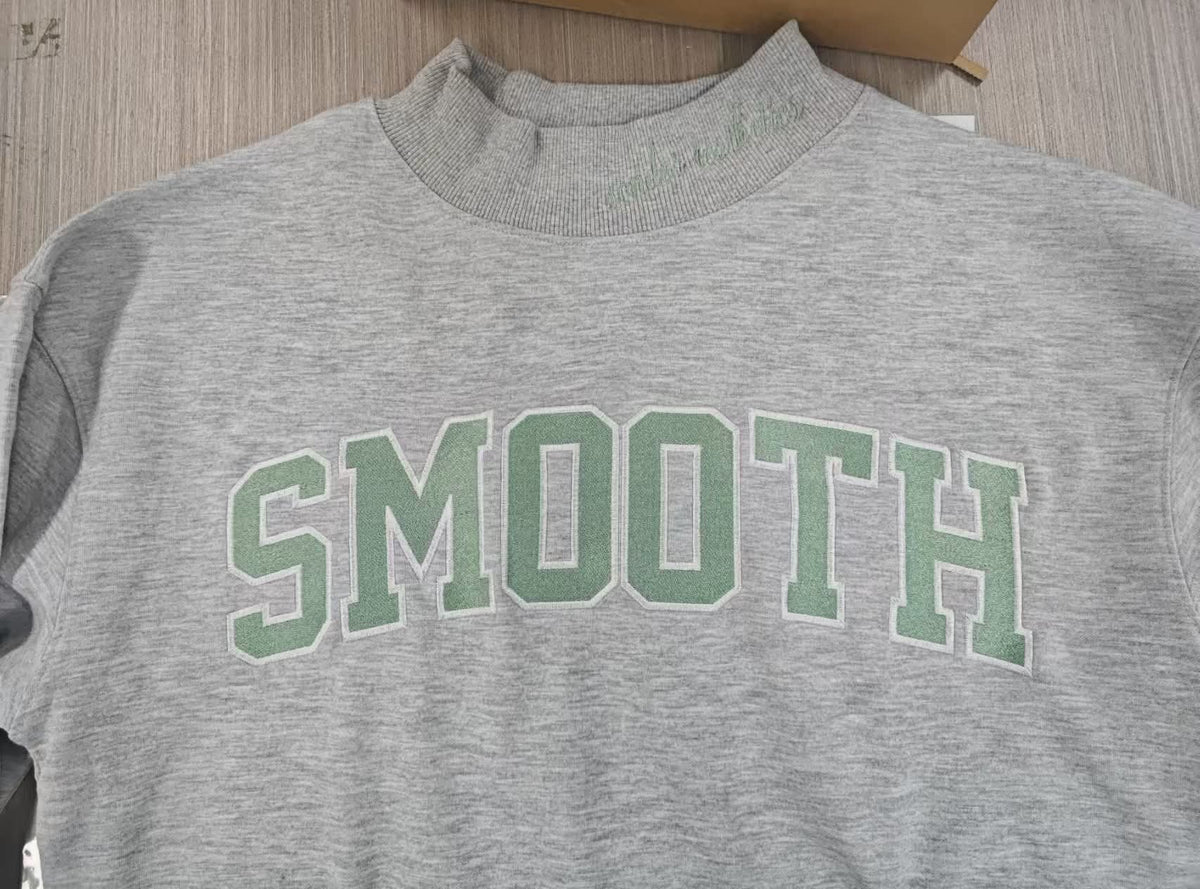 Custom Embroidered Sequin Patch Crewneck