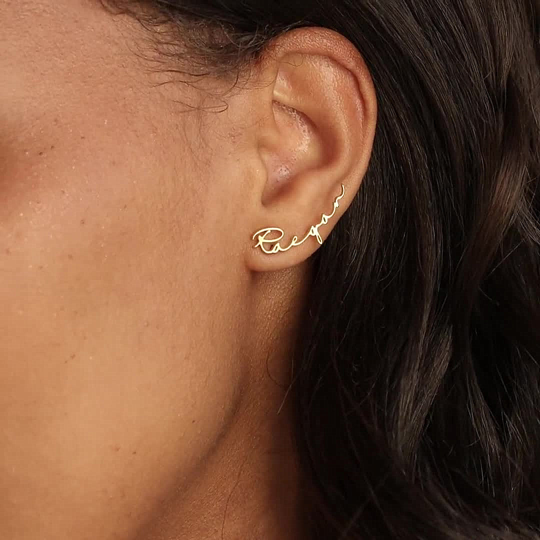 *RERUN: Cursive Name Ear Climbers*