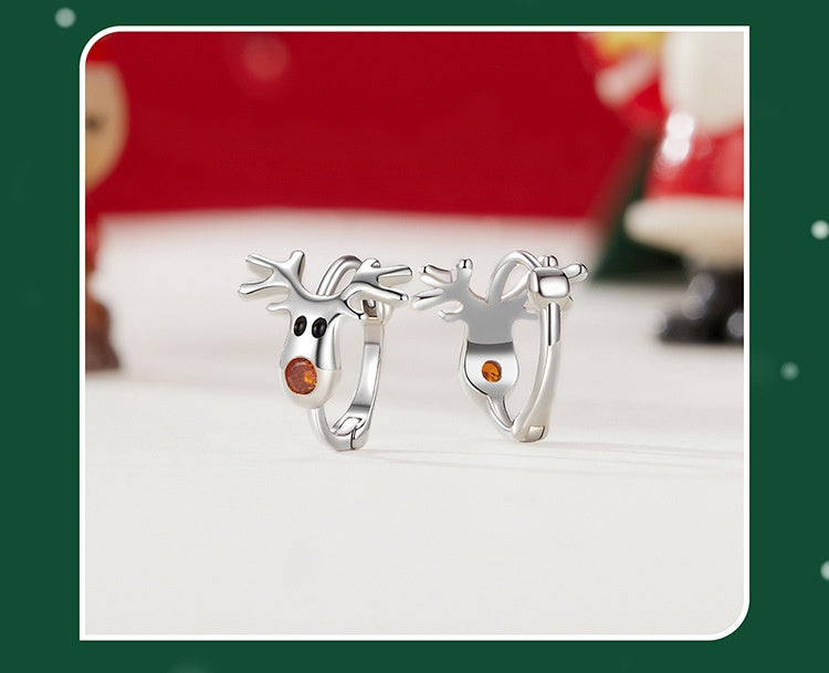 Cute Reindeer Hoops