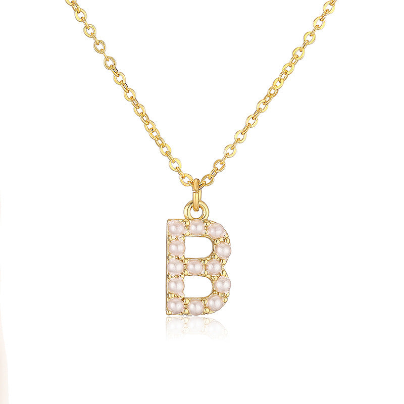 Preorder: Initial Pearl Charm Necklace