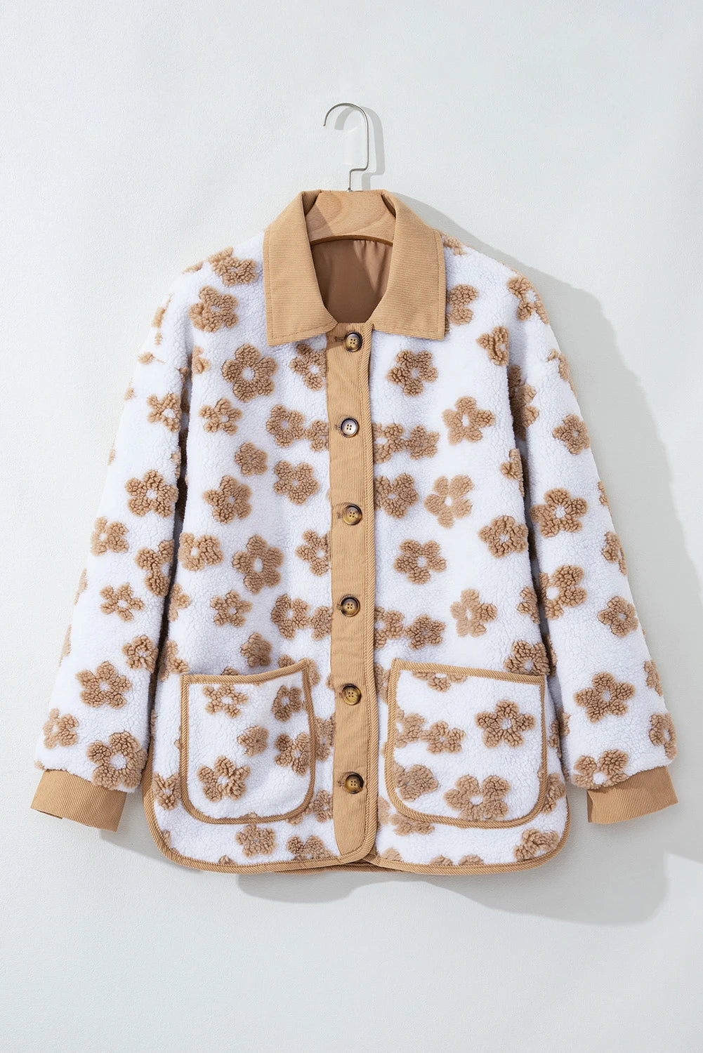 Fall Floral Sherpa Jacket