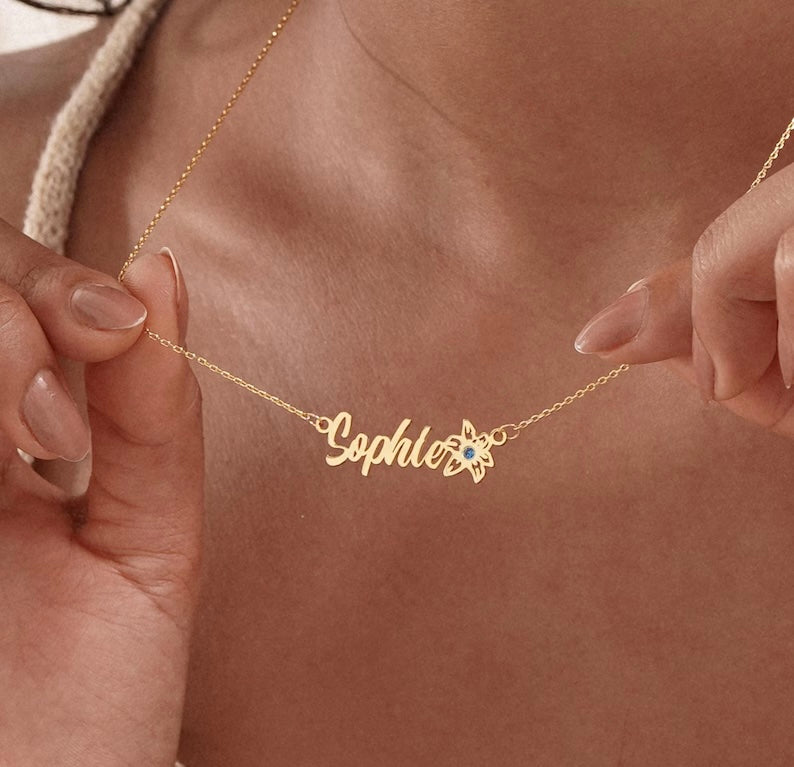 RERUN: Radiant Roots Name and Flower Necklace