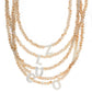 Preorder: Neutral Crystal Beaded Initial Necklace