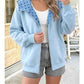 Polka- Dot Zip Up Sweatshirt