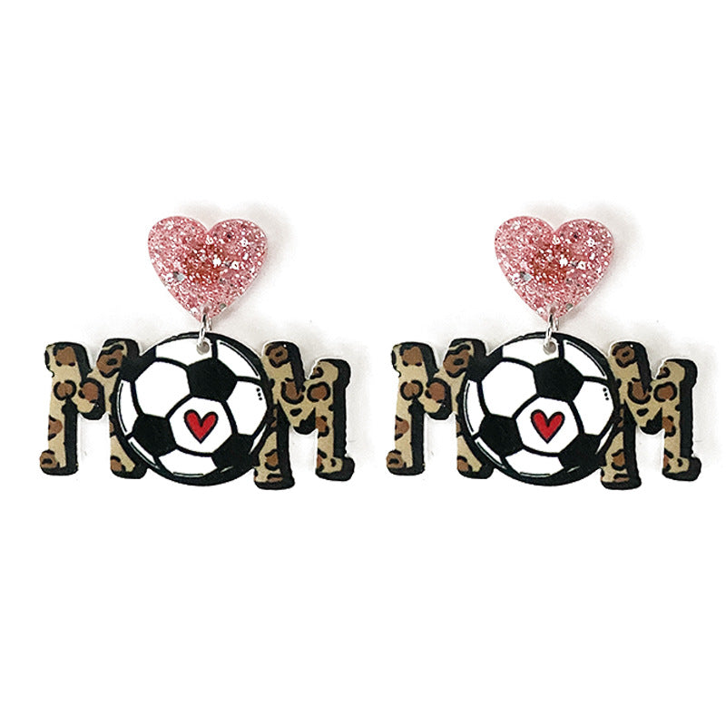 *Sports Mom Acrylic Earrings*