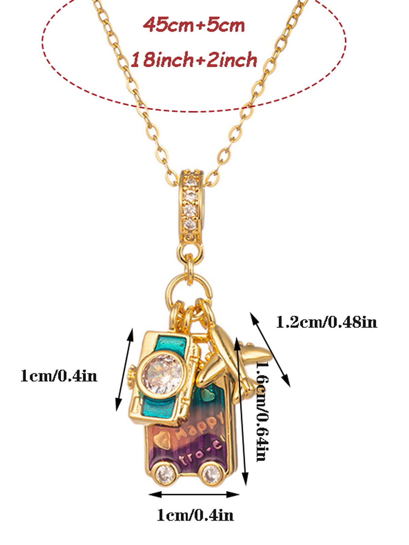 Wanderlust Travel Charm Necklace