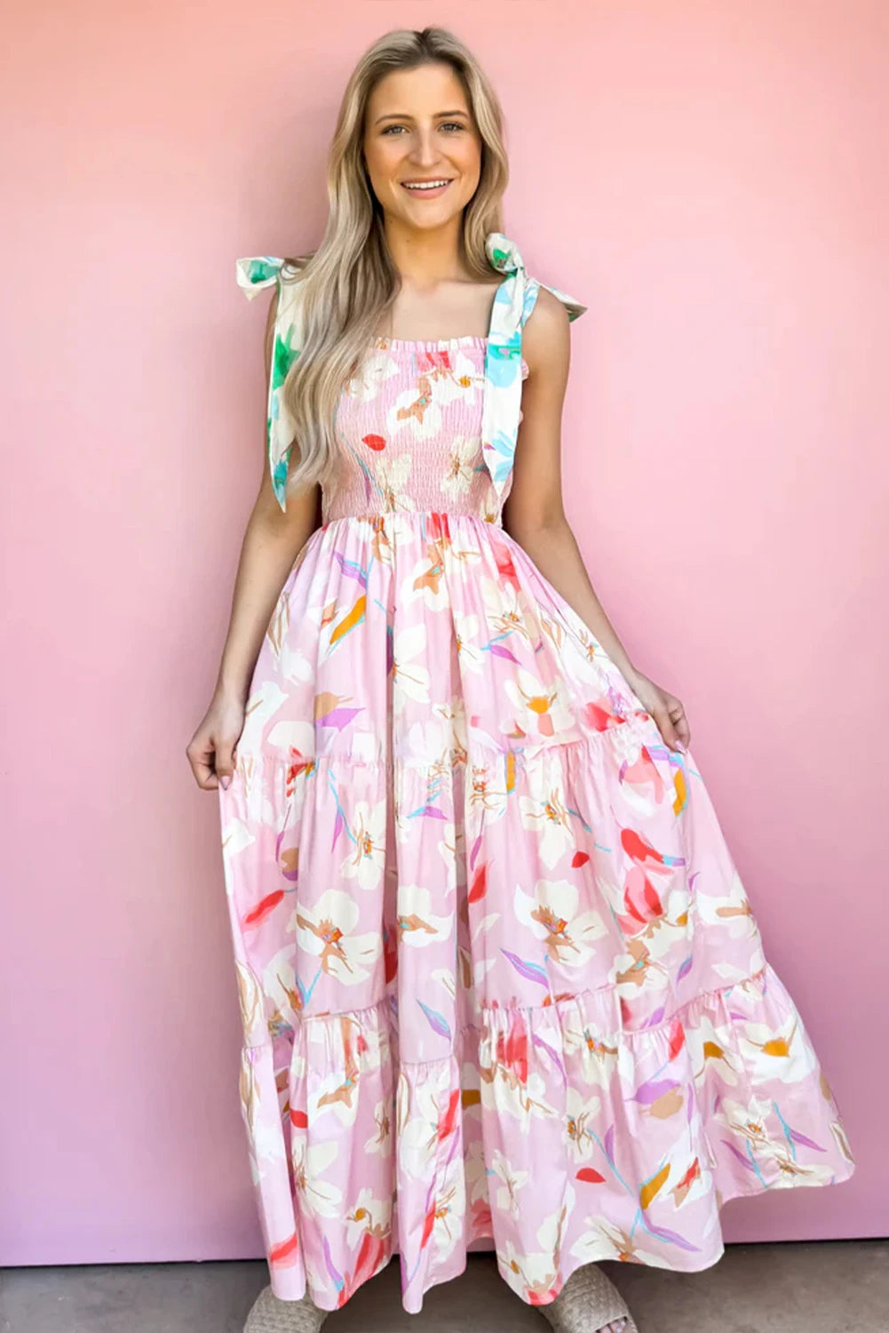 Blush Blossom Maxi Dress